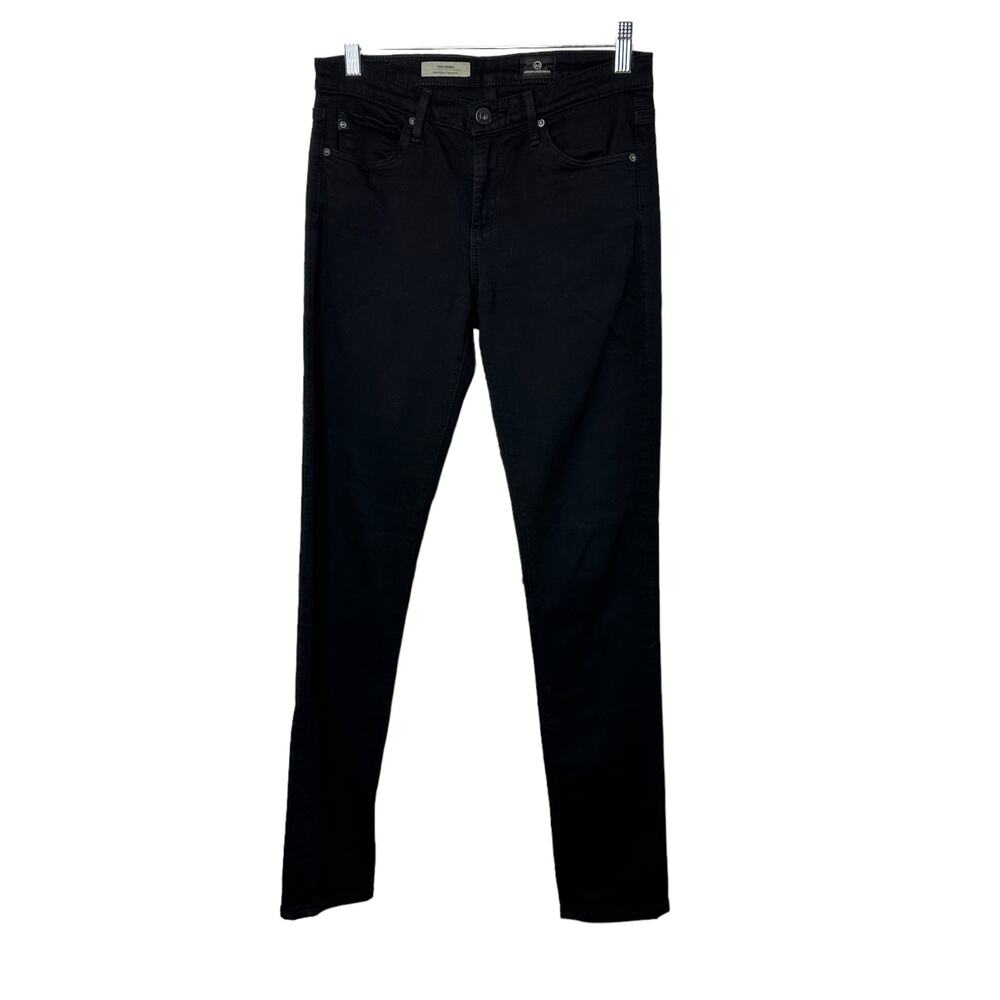 AG Adriano Goldschmied The Prima Mid-Rise Cigarette Black Jeans Women's 25